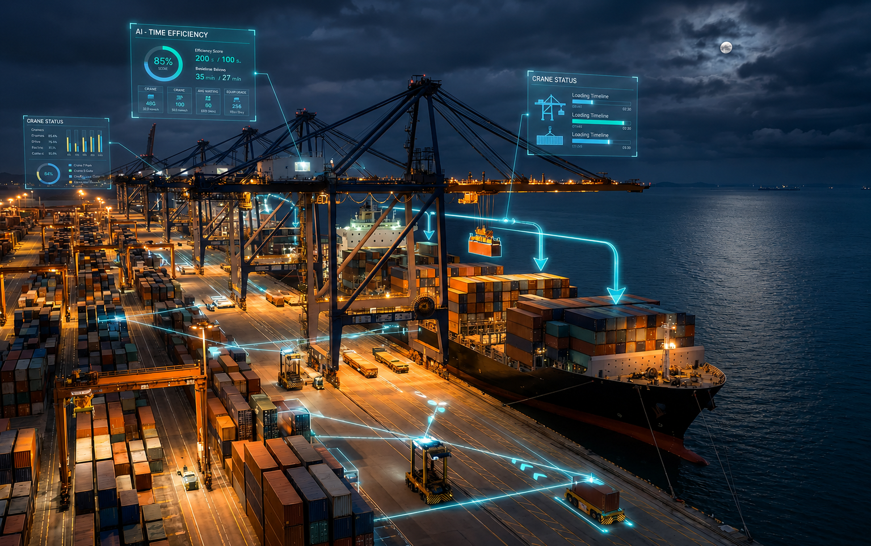 The Impact of Automation on the Efficiency of Port Container Terminals